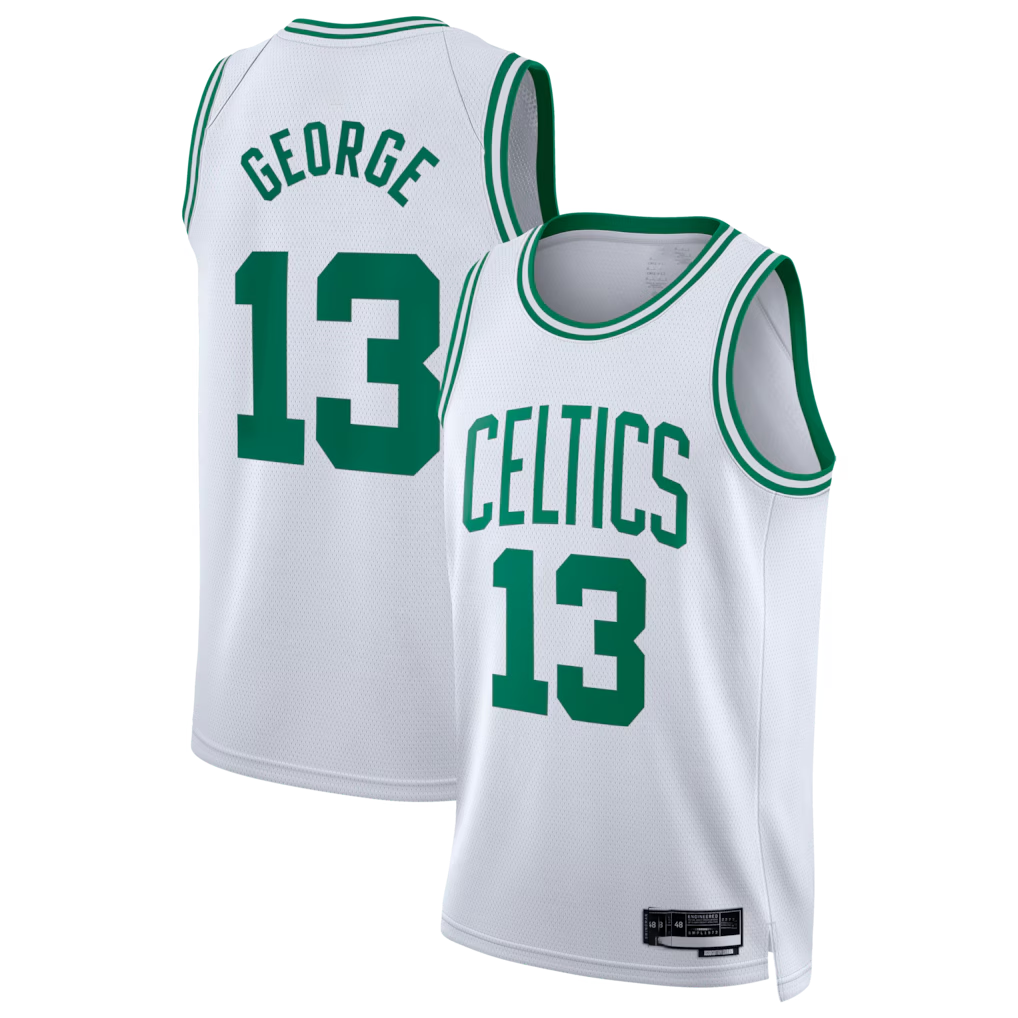 Friene B.Celtics #13 Paul George White Swingman Jerseys - Association Edition