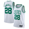 Friene B.Celtics #28 Hugo Gonz¨¢lez White Swingman Jerseys - Association Edition