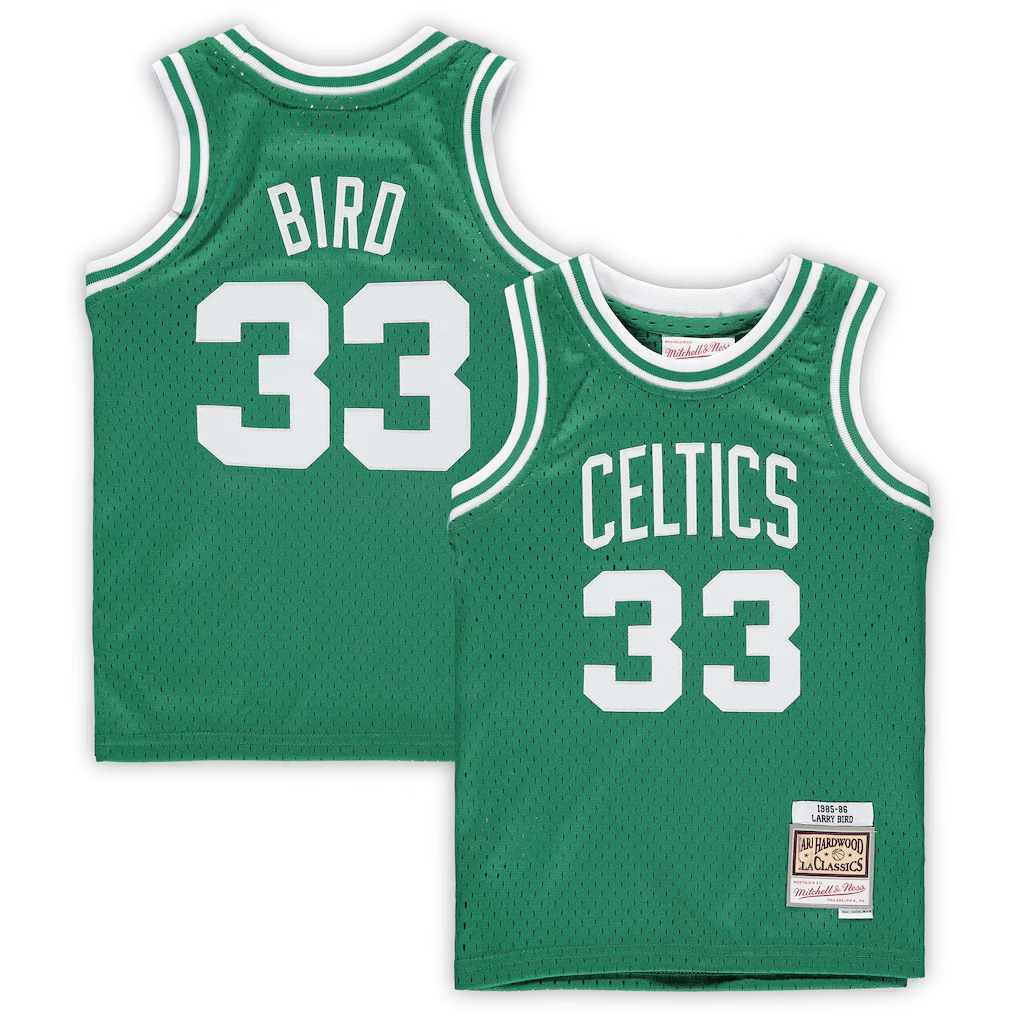 Friene B.Celtics #33 Larry Bird Mitchell & Ness Kelly Green 198586 Hardwood Classics Throwback Team Jerseys