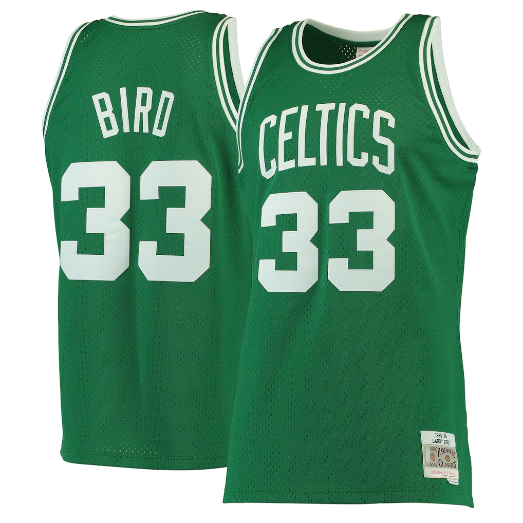 Friene B.Celtics #33 Larry Bird Mitchell & Ness Kelly Green Hardwood Classics Swingman Jerseys