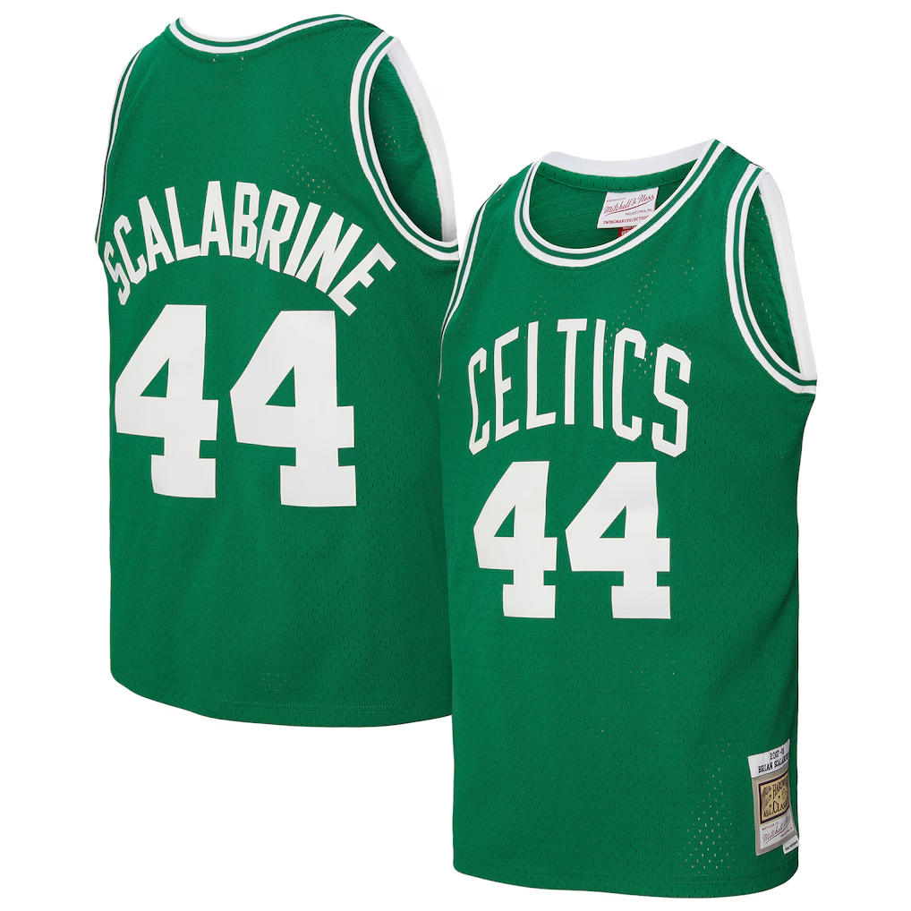 Friene B.Celtics #44 Brian Scalabrine Mitchell & Ness Kelly Green 200708 Hardwood Classics Swingman Jerseys