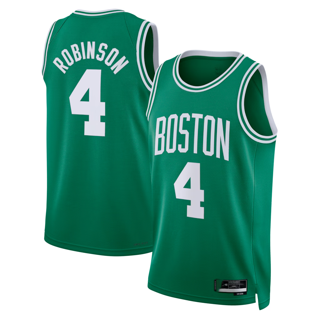 Friene B.Celtics #4 Mitchell Robinson Kelly Green Swingman Jerseys - Icon Edition