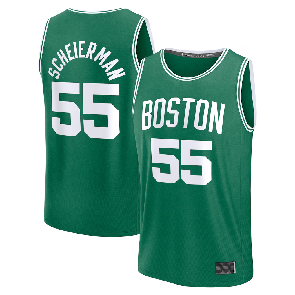 Friene B.Celtics #55 Baylor Scheierman Kelly Green 2024 Draft Fast Break Player Jerseys - Icon Edition