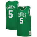 Friene B.Celtics #5 Kevin Garnett Mitchell & Ness Kelly Green 200708 Hardwood Classics Swingman Jerseys