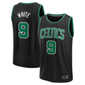 Friene B.Celtics #9 Derrick White Black Fast Break Replica Player Jerseys - Statement Edition