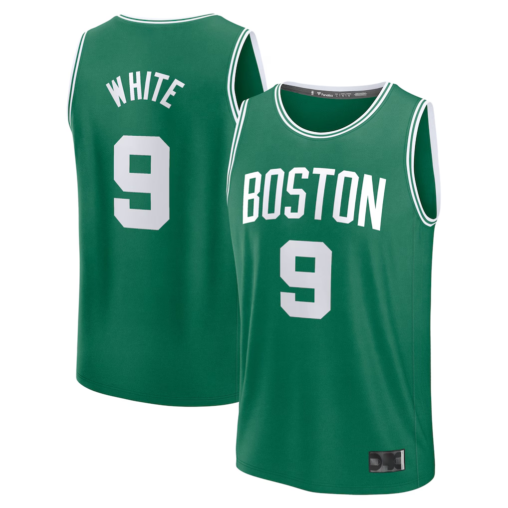 Friene B.Celtics #9 Derrick White Kelly Green Fast Break Replica Player Jerseys - Icon Edition