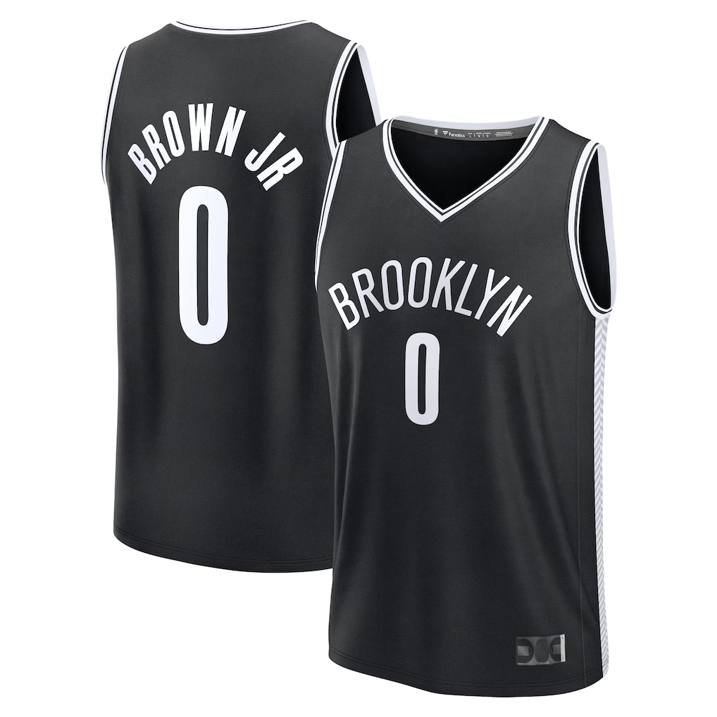Friene B.Nets #0 Mikel Brown Jr. Black 2026 Draft First Round Pick Fast Break Jerseys - Icon Edition