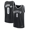 Friene B.Nets #0 Mikel Brown Jr. Black 2026 Draft First Round Pick Fast Break Jerseys - Icon Edition