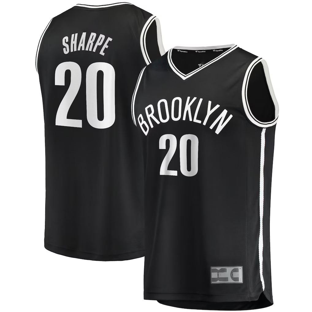 Friene B.Nets #20 Day'Ron Sharpe Black Fast Break Replica Jerseys - Icon Edition