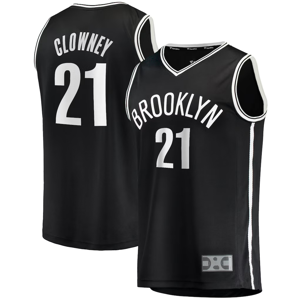 Friene B.Nets #21 Noah Clowney Black Fast Break Replica Jerseys - Icon Edition