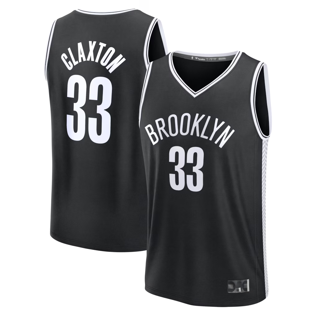 Friene B.Nets #33 Nic Claxton Black Fast Break Replica Jerseys - Icon Edition