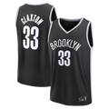 Friene B.Nets #33 Nic Claxton Black Fast Break Replica Jerseys - Icon Edition