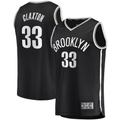 Friene B.Nets #33 Nicolas Claxton Black Fast Break Player Jerseys - Icon Edition