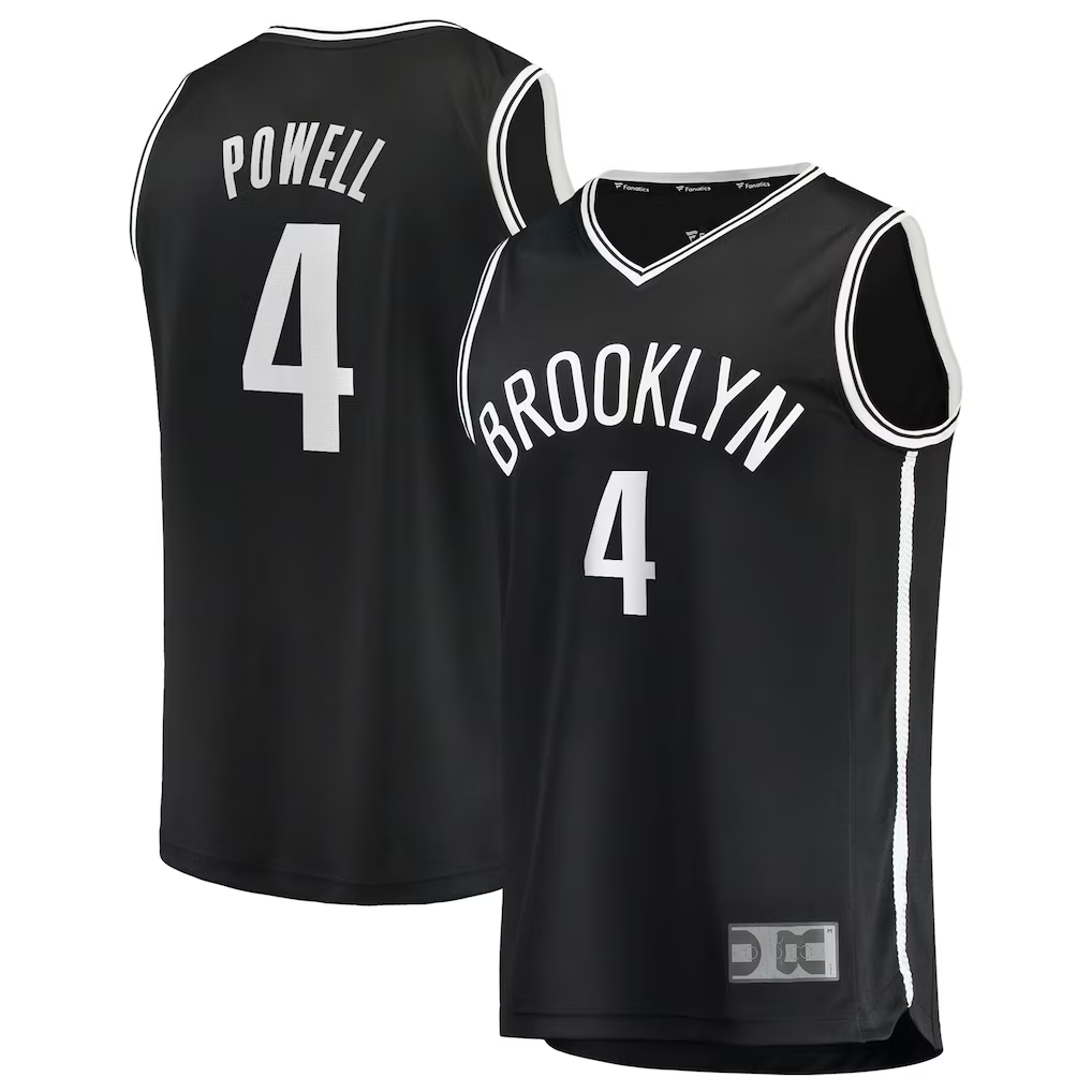 Friene B.Nets #4 Drake Powell Black Fast Break Replica Jerseys - Icon Edition