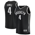 Friene B.Nets #4 Drake Powell Black Fast Break Replica Jerseys - Icon Edition