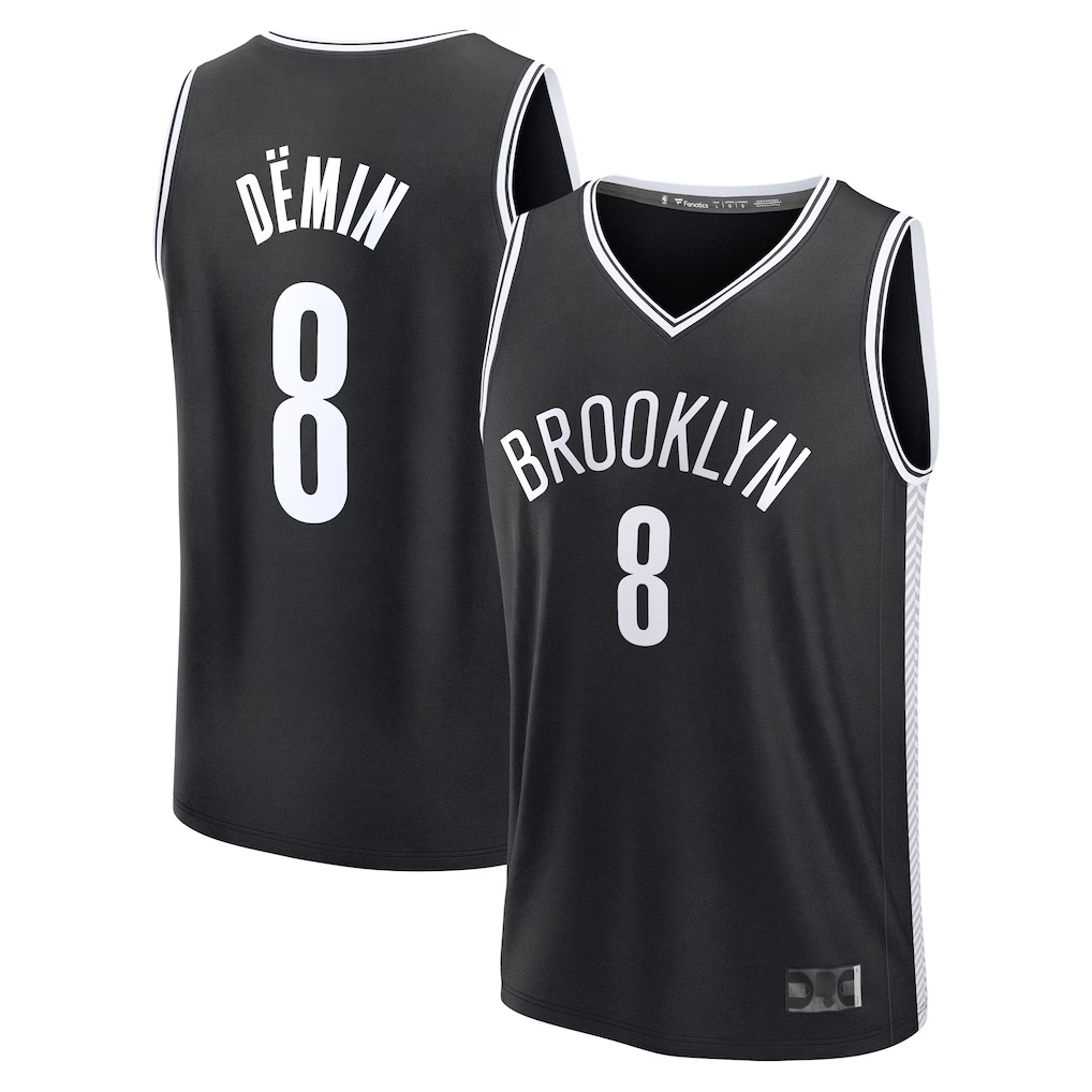 Friene B.Nets #8 Egor D?min Black Fast Break Replica Jerseys - Icon Edition