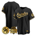 Friene B.Orioles Black Gold 30th Anniversary of 2131 Home Game Blank Player Stitched Jerseys