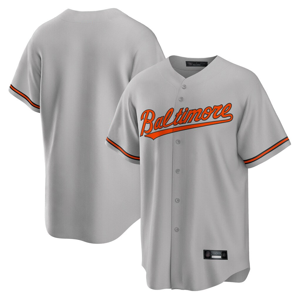 Friene B.Orioles Gray Home Game Blank Player Stitched Jerseys