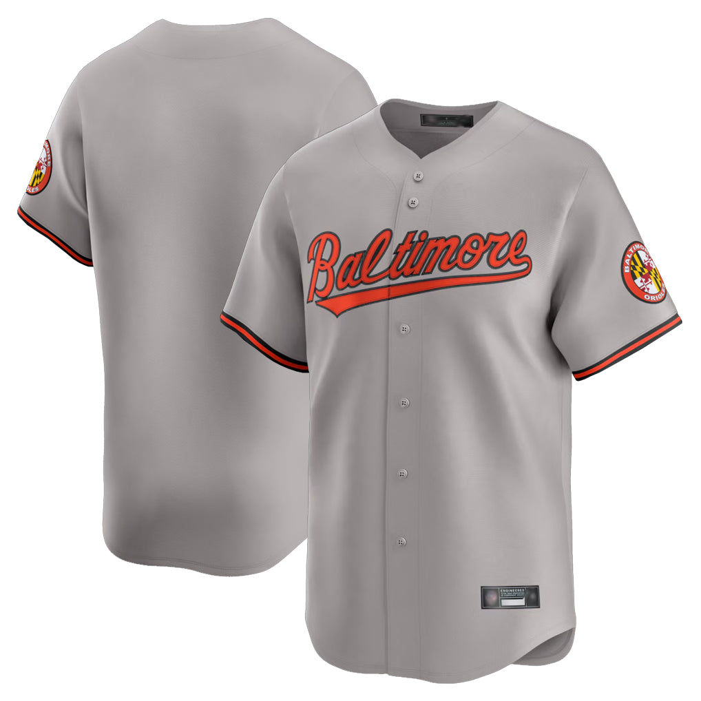 Friene B.Orioles Gray Limited Home Game Blank Player Stitched Jerseys