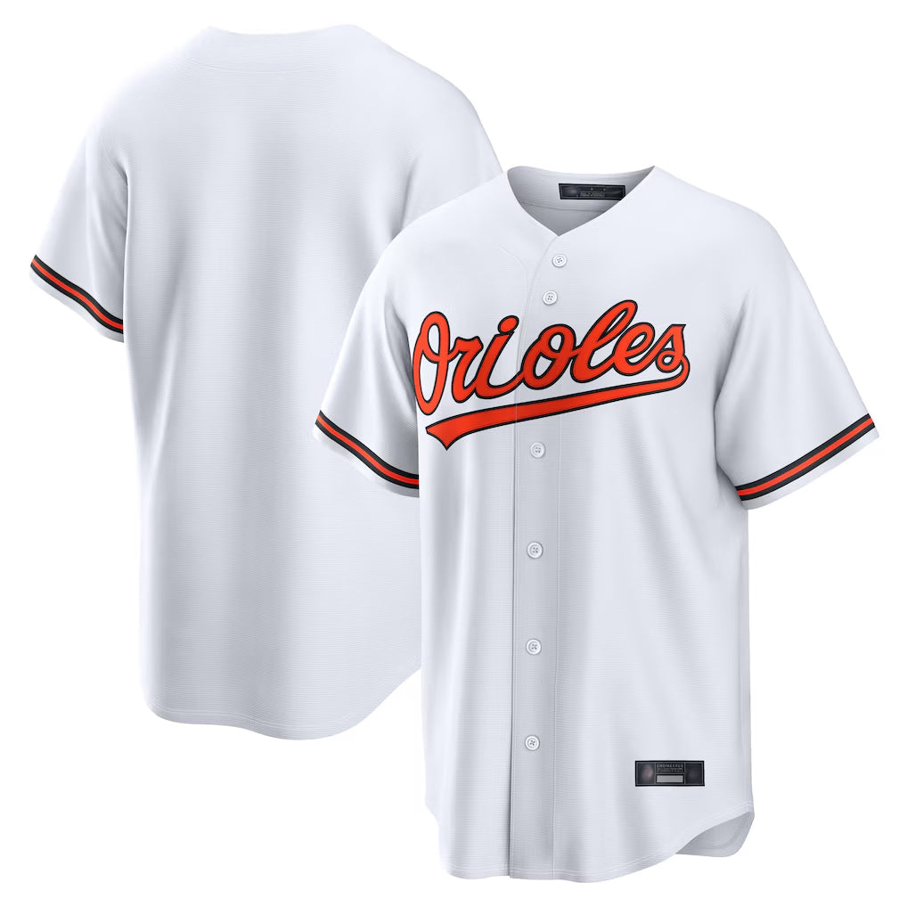 Friene B.Orioles White Home Game Blank Player Stitched Jerseys
