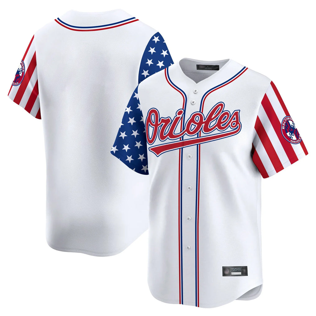 Friene B.Orioles White Independence Day Vapor Premier Home Game Blank Player Stitched Jerseys