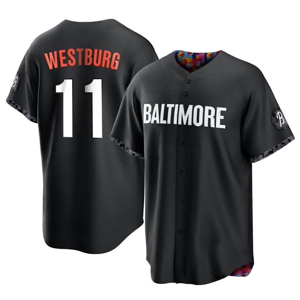 Friene B.Orioles #11 Jordan Westburg Player Black City Connect Home Game Stitched Jerseys
