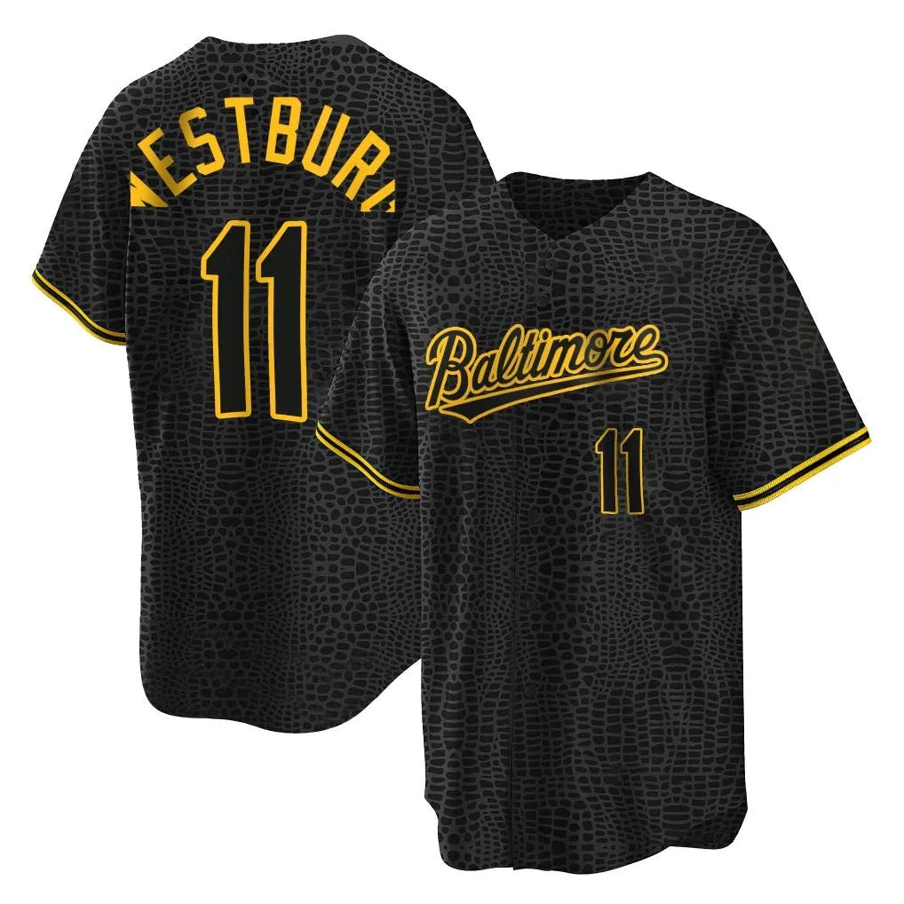 Friene B.Orioles #11 Jordan Westburg Player Black Snake Skin City Home Game Stitched Jerseys