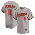 Friene B.Orioles #11 Jordan Westburg Player Gray Limited Home Game Stitched Jerseys