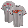 Friene B.Orioles #11 Jordan Westburg Player Gray USA 250 Fourth of July Home Game Stitched Jerseys