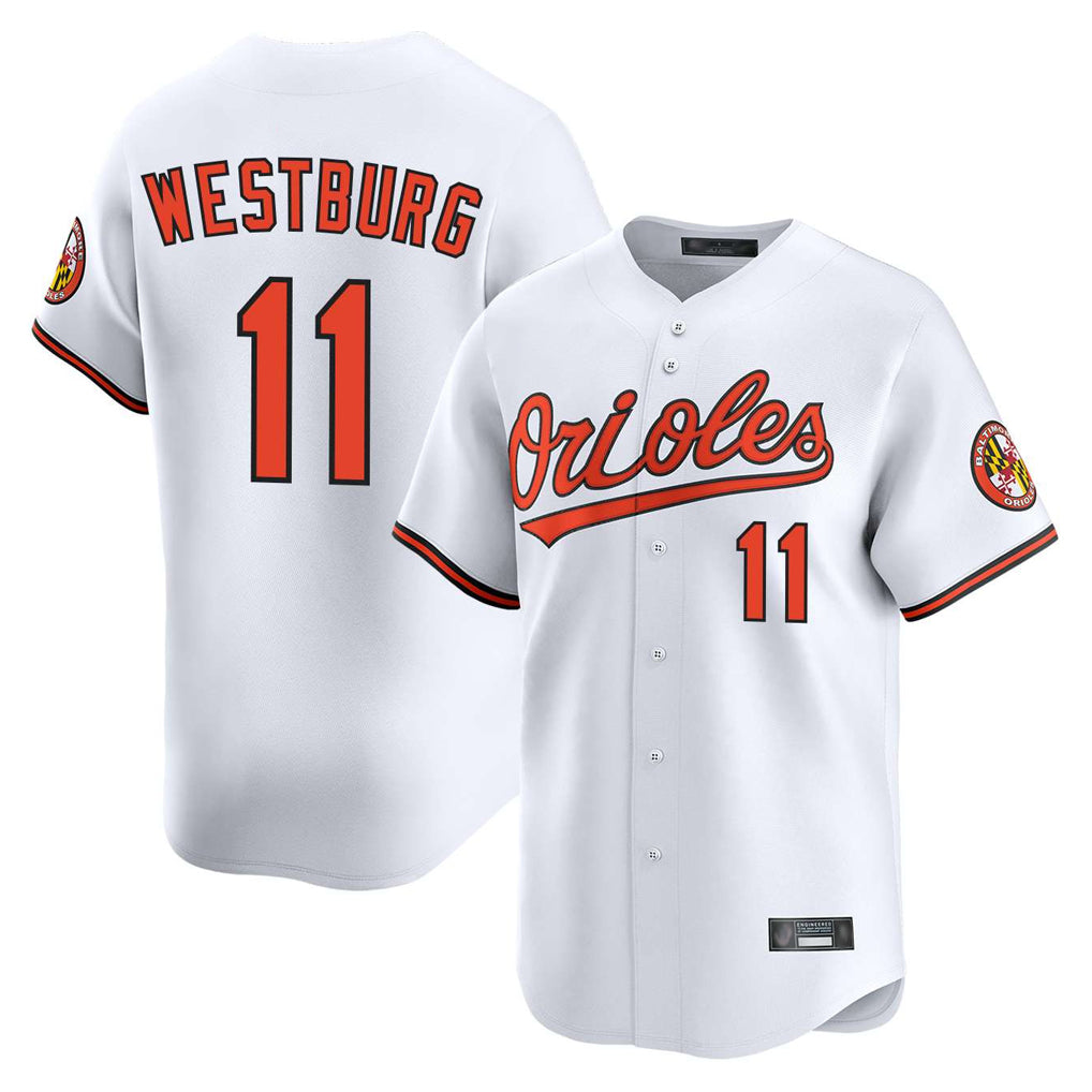 Friene B.Orioles #11 Jordan Westburg Player White Limited Home Game Stitched Jerseys