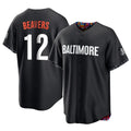 Friene B.Orioles #12 Dylan Beavers Player Black City Connect Home Game Stitched Jerseys