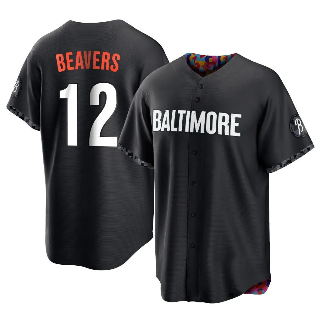Friene B.Orioles #12 Dylan Beavers Player Black City Connect Home Game Stitched Jerseys