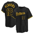 Friene B.Orioles #12 Dylan Beavers Player Black Snake Skin City Home Game Stitched Jerseys