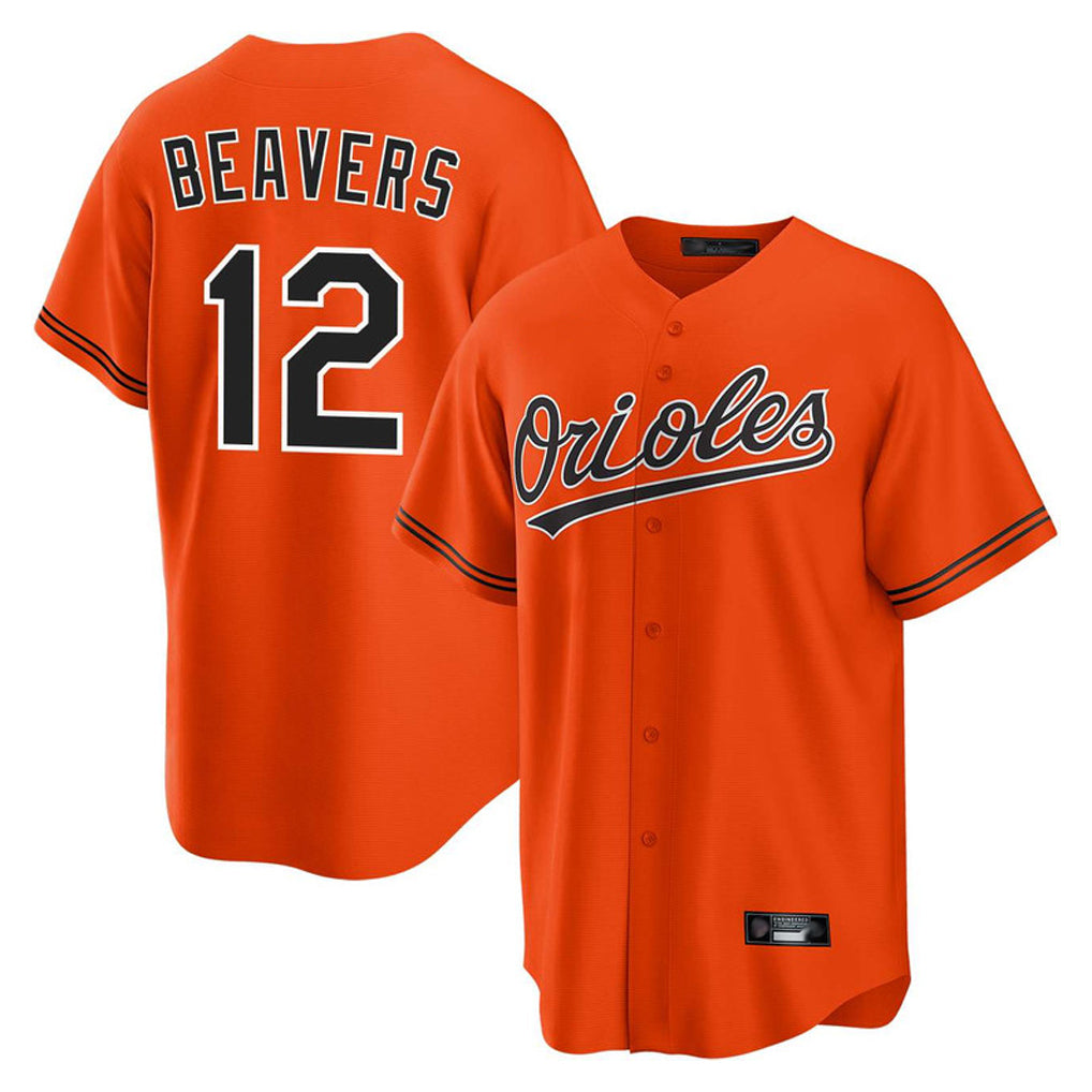 Friene B.Orioles #12 Dylan Beavers Player Orange Home Game Stitched Jerseys