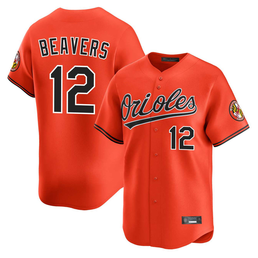 Friene B.Orioles #12 Dylan Beavers Player Orange Limited Home Game Stitched Jerseys