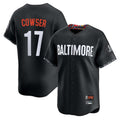 Friene B.Orioles #17 Colton Cowser Player Black City Connect Limited Home Game Stitched Jerseys