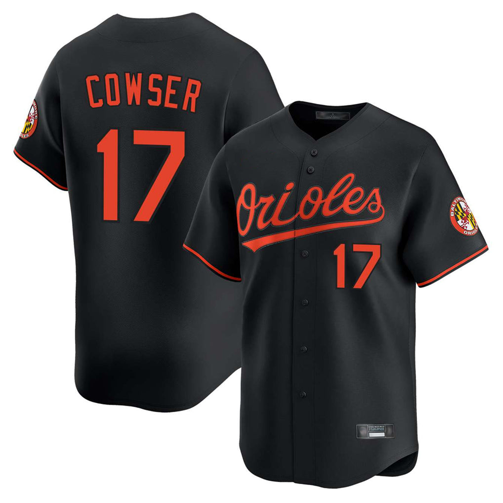 Friene B.Orioles #17 Colton Cowser Player Black Limited Home Game Stitched Jerseys