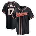 Friene B.Orioles #17 Colton Cowser Player Black Out Home Game Stitched Jerseys