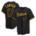 Friene B.Orioles #17 Colton Cowser Player Black Snake Skin City Home Game Stitched Jerseys