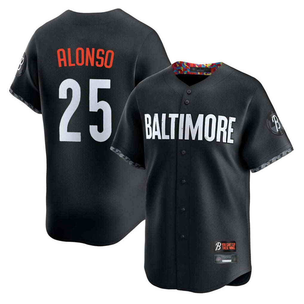 Friene B.Orioles #25 Pete Alonso Player Black City Connect Limited Home Game Stitched Jerseys