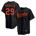 Friene B.Orioles #29 Samuel Basallo Player Black Home Game Stitched Jerseys