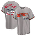 Friene B.Orioles #29 Samuel Basallo Player Gray USA 250 Fourth of July Home Game Stitched Jerseys