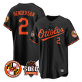 Friene B.Orioles #2 Gunnar Henderson Player Black 30th Anniversary of 2131 Home Game Stitched Jerseys