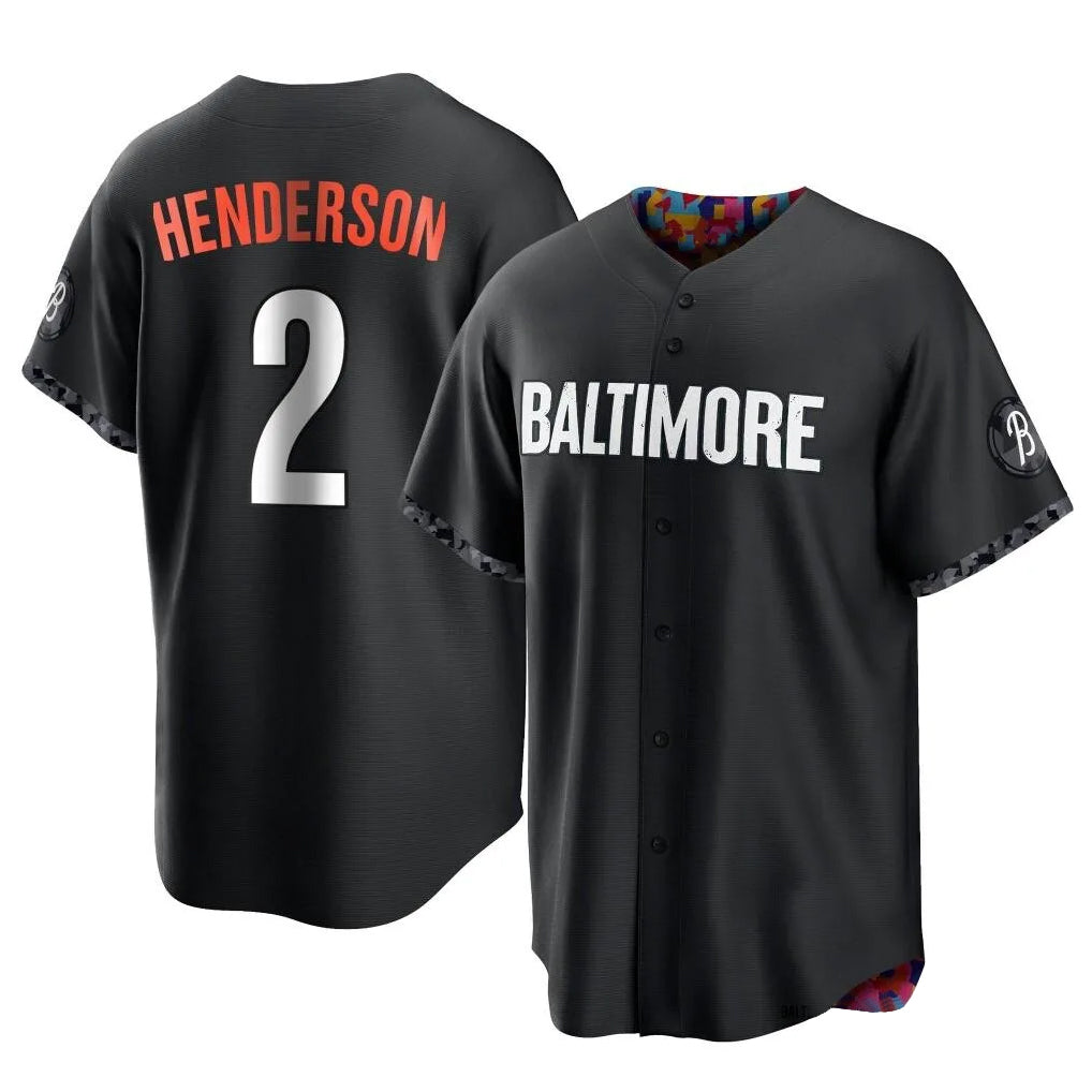 Friene B.Orioles #2 Gunnar Henderson Player Black City Connect Home Game Stitched Jerseys