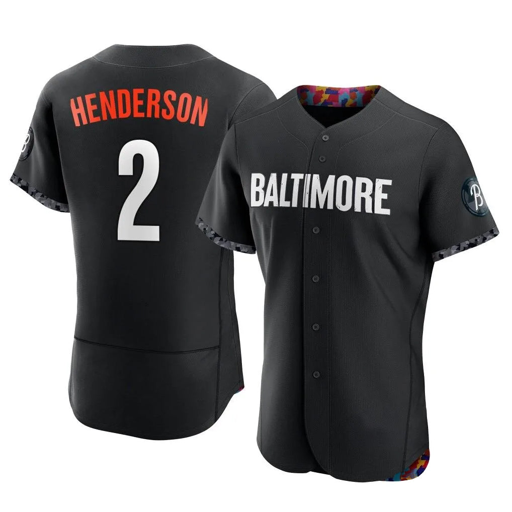 Friene B.Orioles #2 Gunnar Henderson Player Black City Connect Limited Elite Home Game Stitched Jerseys