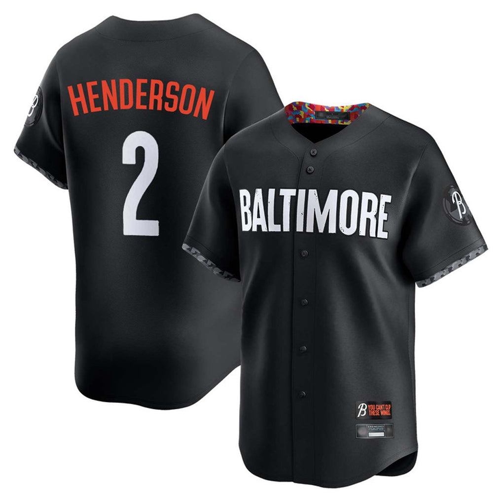 Friene B.Orioles #2 Gunnar Henderson Player Black City Connect Limited Home Game Stitched Jerseys