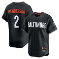 Friene B.Orioles #2 Gunnar Henderson Player Black City Connect Limited Home Game Stitched Jerseys