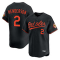 Friene B.Orioles #2 Gunnar Henderson Player Black Limited Home Game Stitched Jerseys