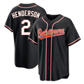 Friene B.Orioles #2 Gunnar Henderson Player Black Out Home Game Stitched Jerseys