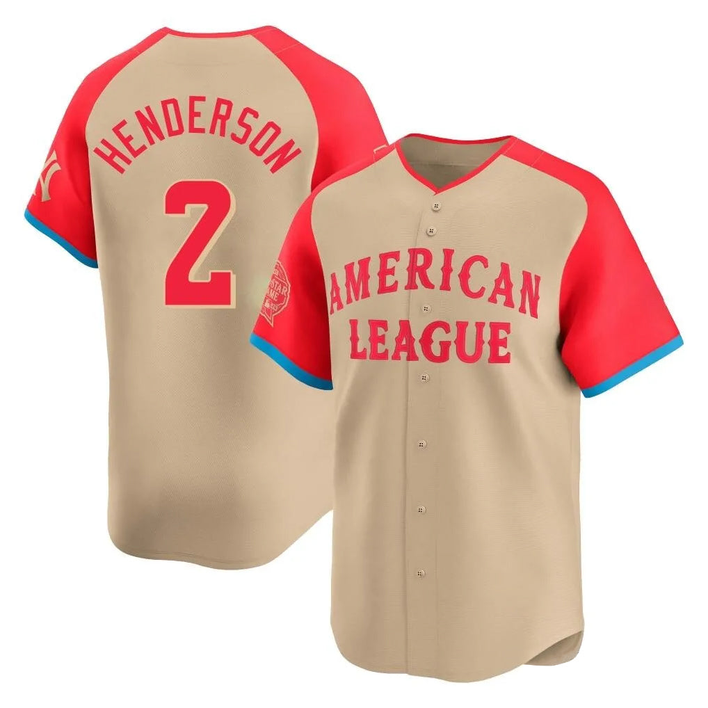 Friene B.Orioles #2 Gunnar Henderson Player Cream American League All-Star Limited Home Game Stitched Jerseys